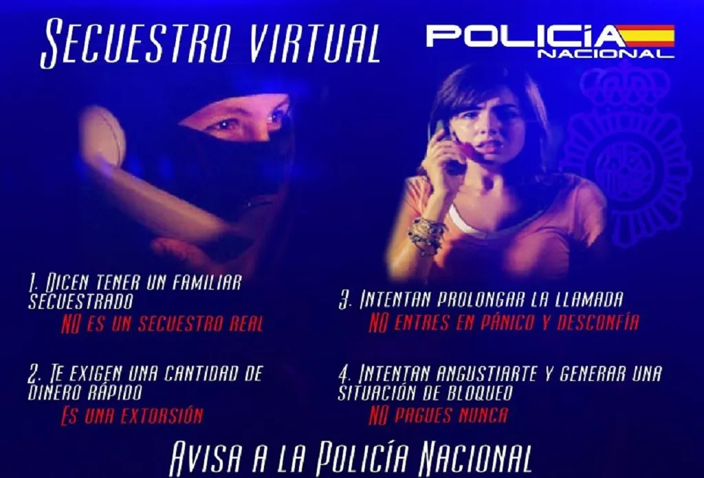 La Policía Nacional alerta sobre un nuevo repunte de llamadas comunicando falsos secuestros virtuales