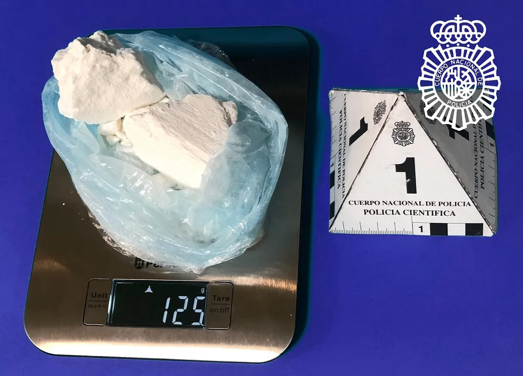 La Policía Nacional de Burgos detiene a un hombre con 125 gramos de cocaína