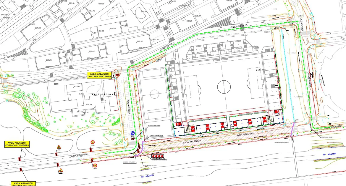 El lunes se corta al tráfico la avenida del Arlanzón