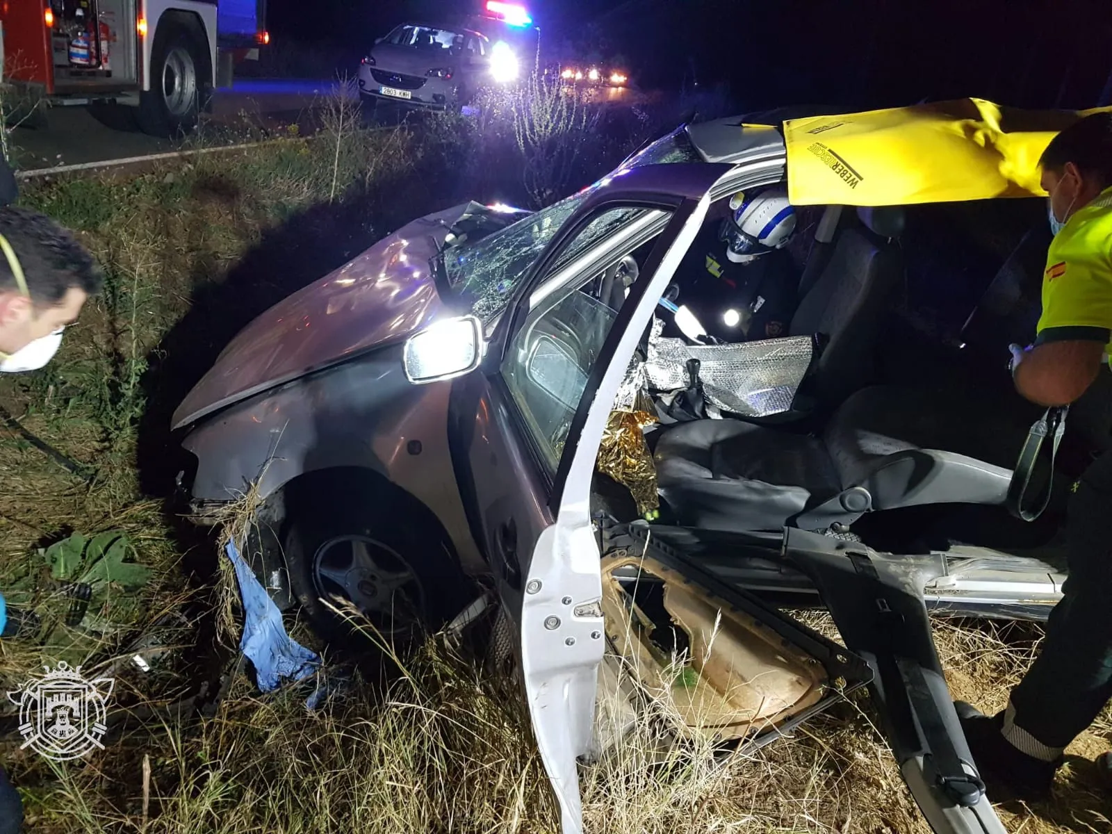 Accidente en la carretera PP-6112, entre San Llorente de la Vega y Melgar de Fernamental