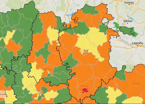 La Junta recomienda restringir el contacto social en 22 zonas básicas de salud en Burgos, una más que ayer