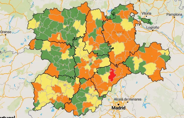 La Junta recomienda restringir el contacto social en 23 zonas básicas de salud de Burgos, dos más que ayer