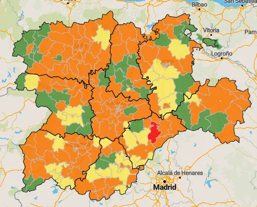 COVID-19 Burgos: La Junta recomienda restringir el contacto social en 20 zonas básicas de salud de la provincia