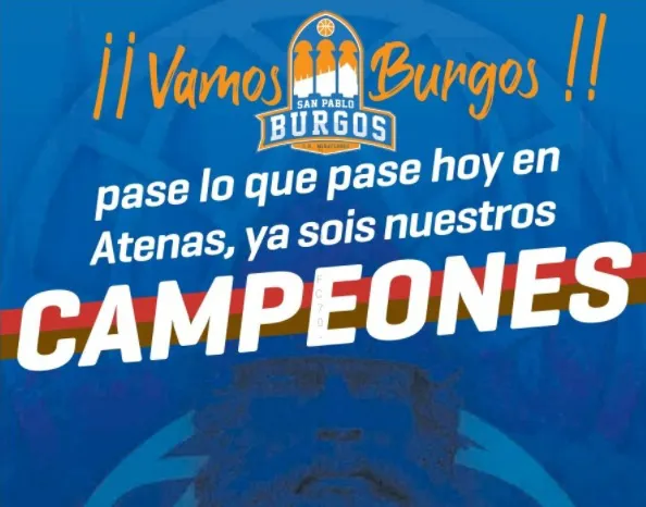 Baloncesto Burgos: Daniel de la Rosa alienta a la plantilla del San Pablo Burgos en la final europea