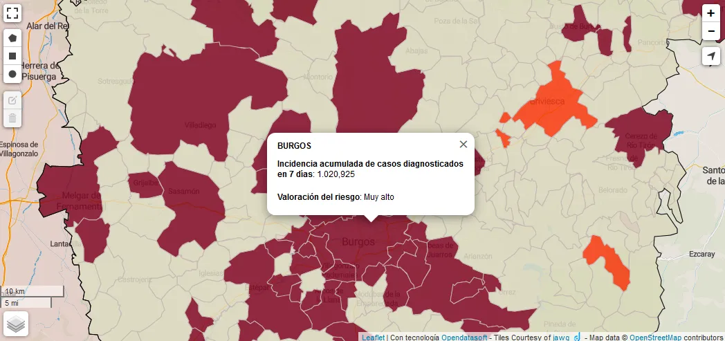 COVID-19 Burgos: Adiós al mapa del coronavirus por Zonas de Salud, así es la nueva fórmula informativa de la Junta