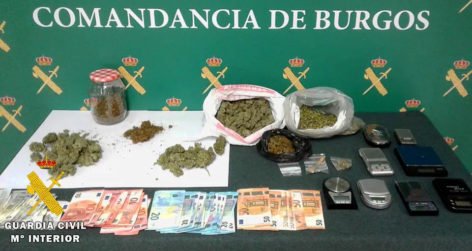La Guardia Civil esclarece unos graves desórdenes públicos y desmantela un punto de venta y consumo de droga en La Bureba