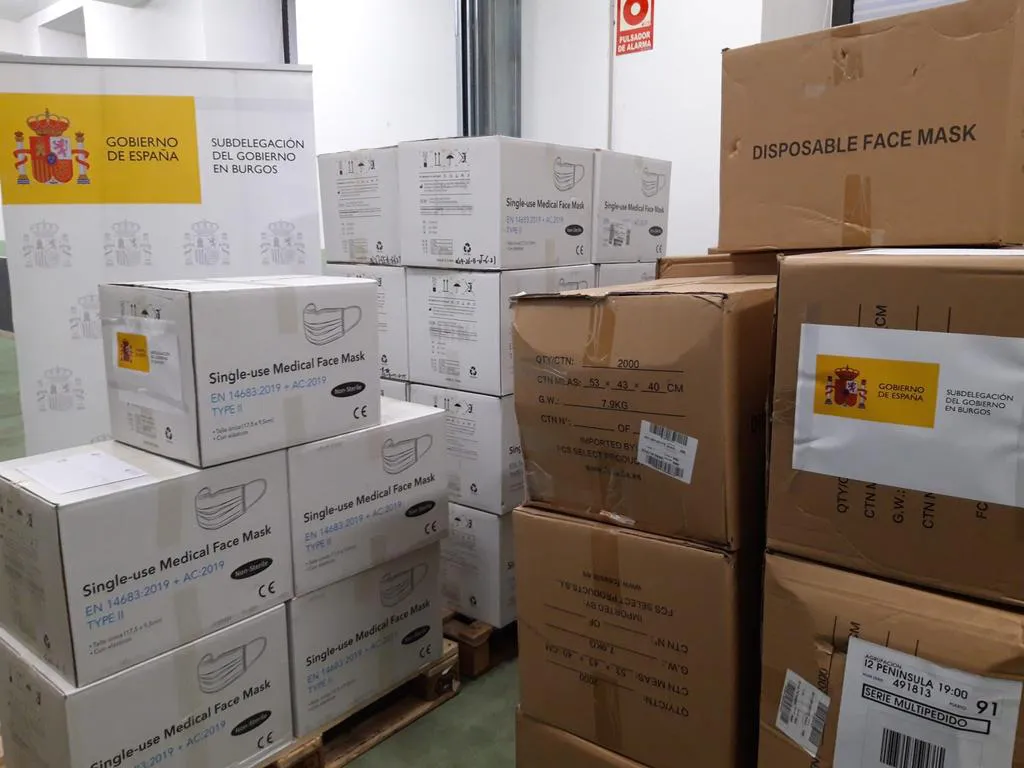 COVID-19 Burgos: La Subdelegación del Gobierno distribuye un nuevo lote de mascarillas