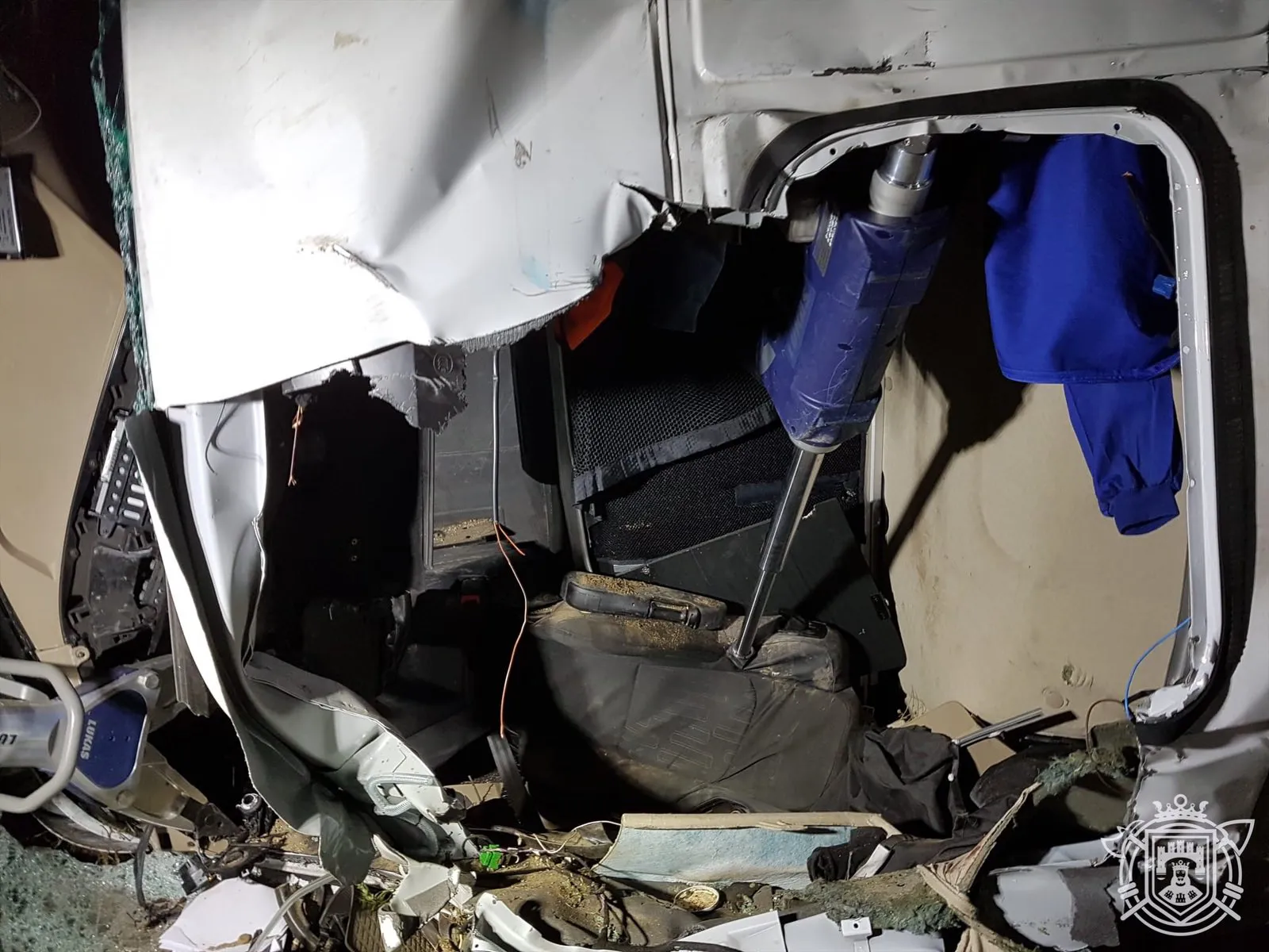 Fallece tras volcar un camión en la autovía A-1 en la circunvalación de Burgos