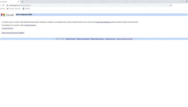 Caída de los servicios de Google en todo el mundo