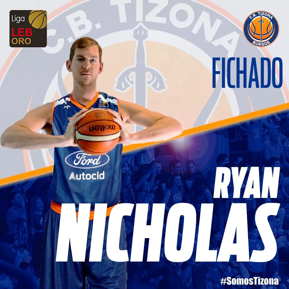 Baloncesto Burgos: Ryan Nicholas apuntala la pintura del Tizona Universidad de Burgos