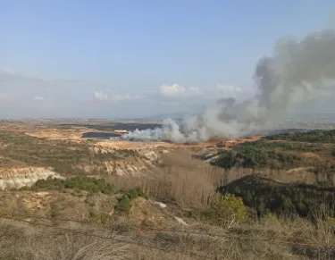 Incendio en el vertedero de Abajas