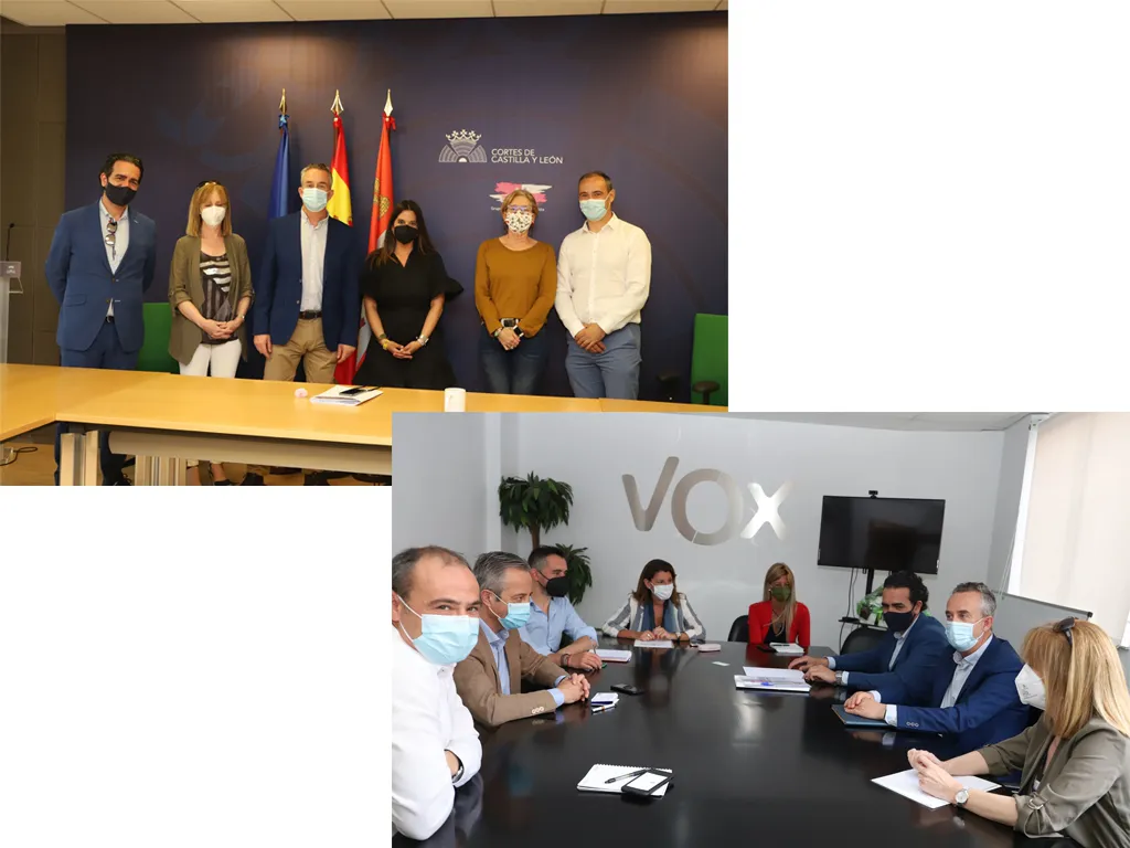 Las patronales de Castilla y León analizan con PSOE y VOX la realidad del sector residencial