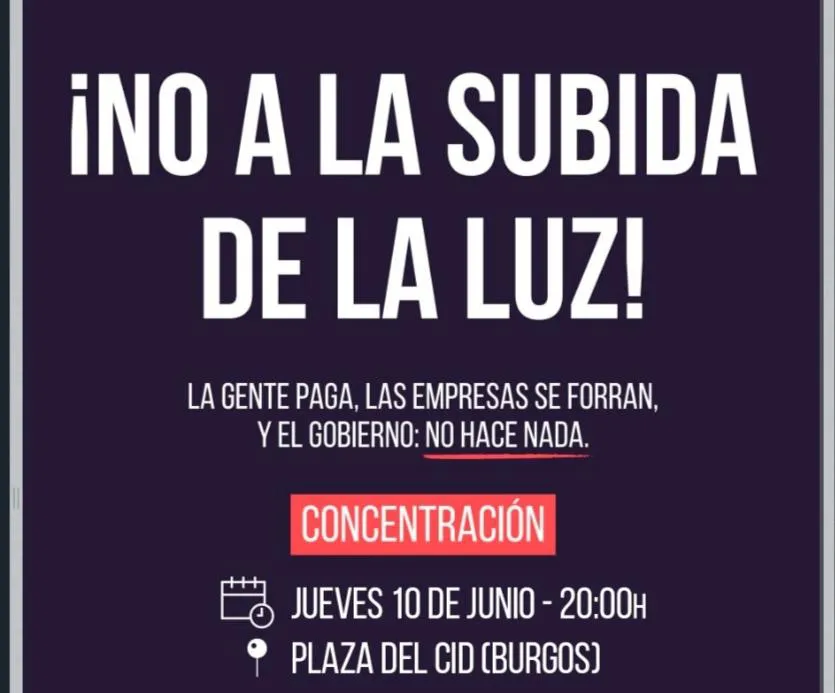 Concentración en la Plaza del Cid por la subida de la luz