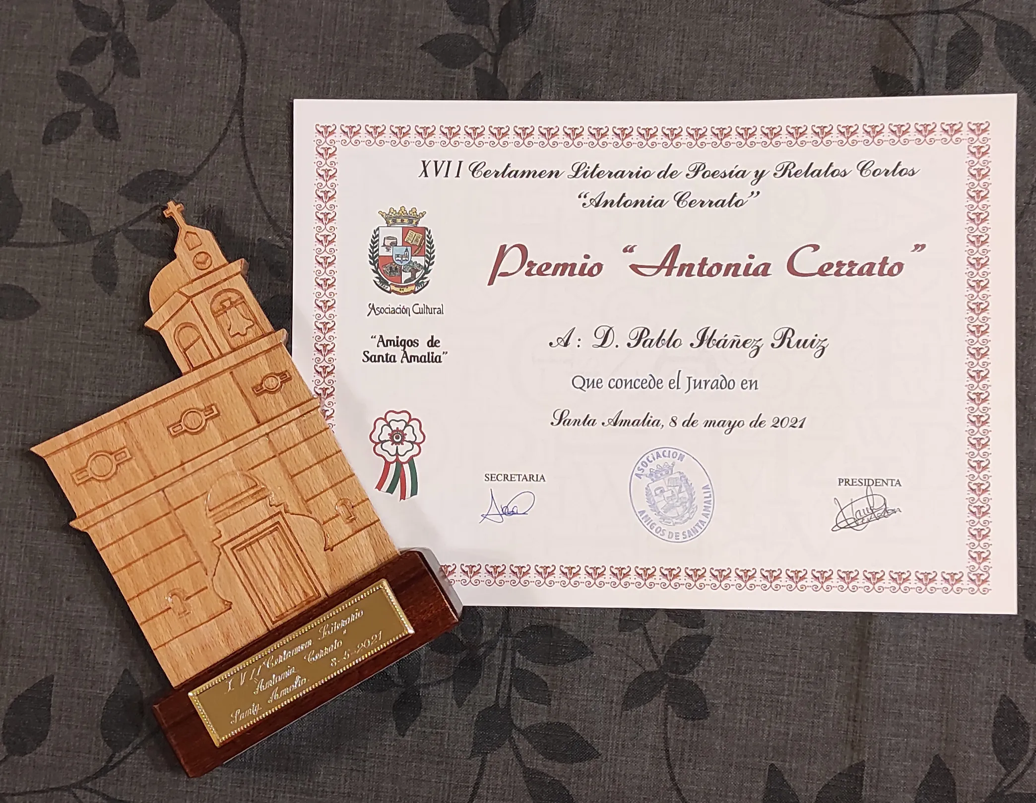 Pablo Ibáñez Ruiz, Policía Local de Burgos, gana el Premio Extraordinario Antonia Cerrato en su XVII certamen literario