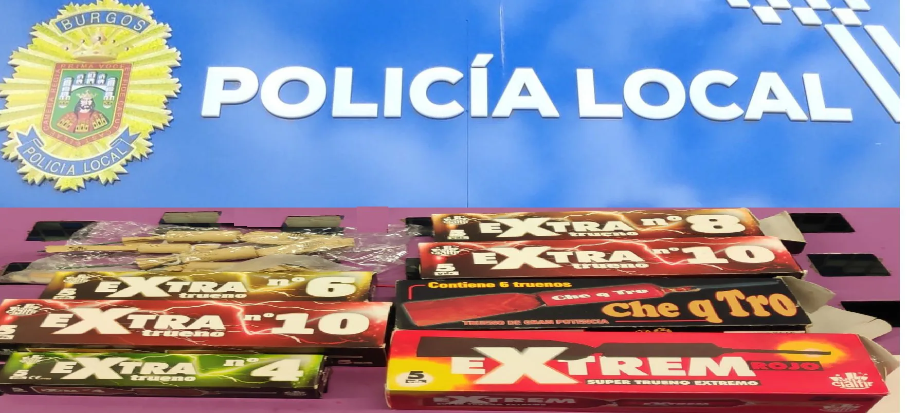 La Local de Burgos descubre a un grupo de menores de edad con pirotecnia peligrosa