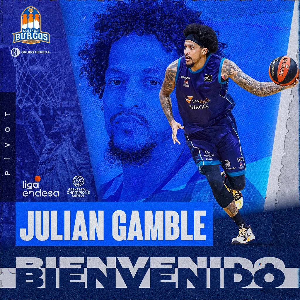 El San Pablo Burgos ficha al pívot Julian Gamble