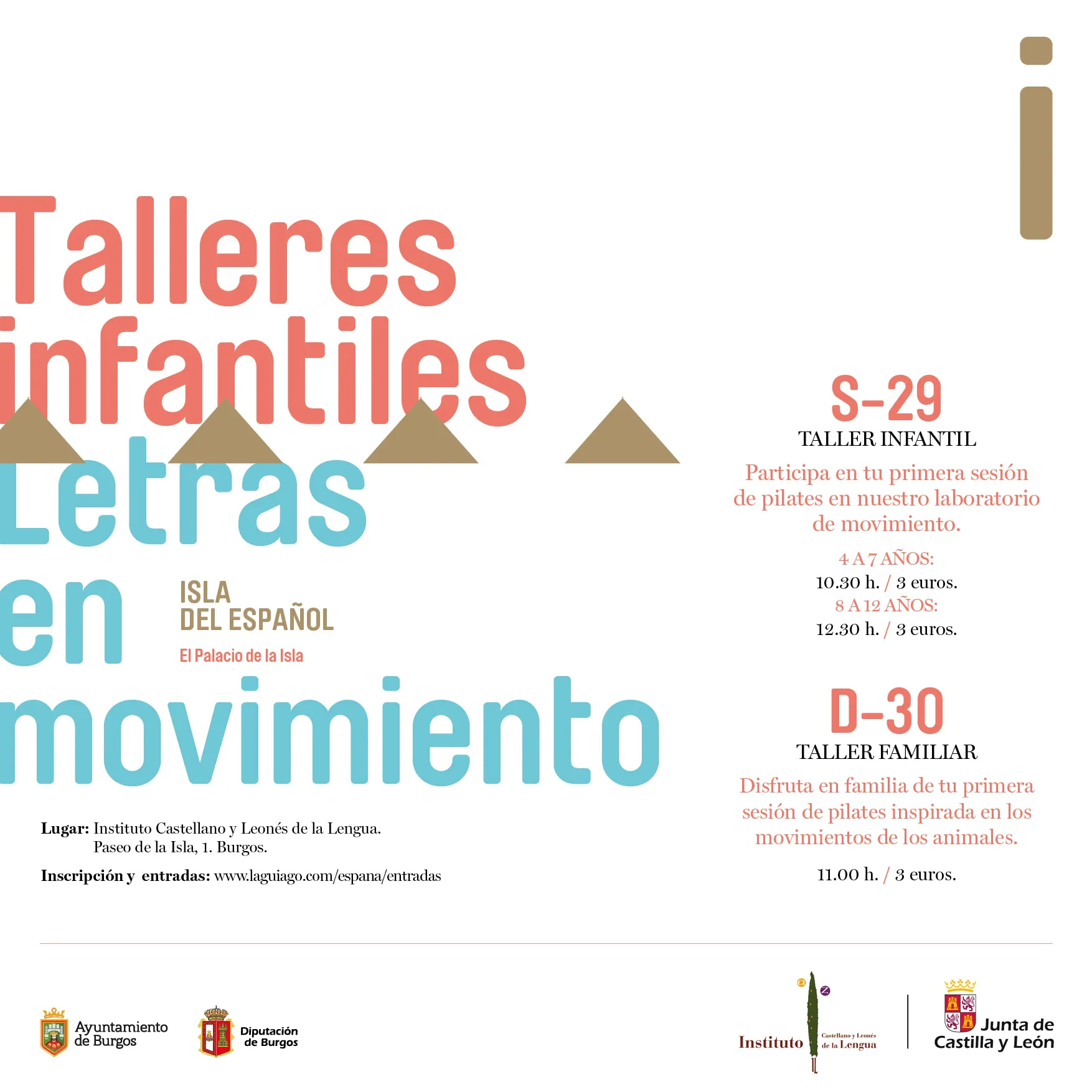 El Instituto Castellano y Leonés de la lengua programa talleres sobre vida saludable para un público infantil en el Palacio de la Isla