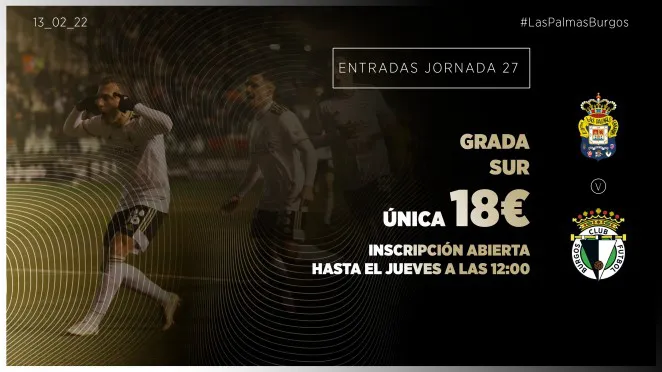 Así se pueden conseguir entradas para ver el partido Las Palmas - Burgos CF