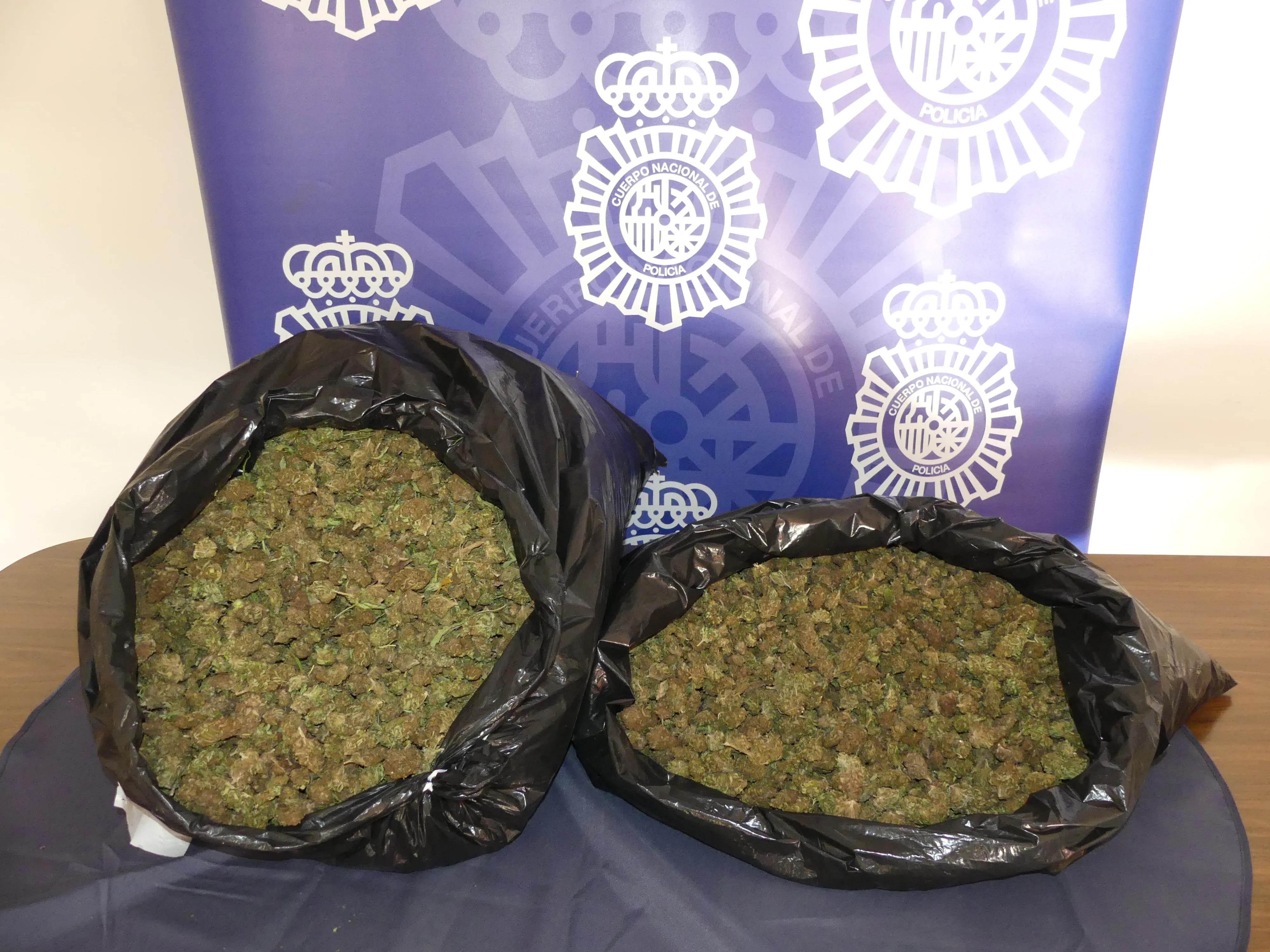 La Policía Nacional de Aranda incauta más de 18 kilos de marihuana