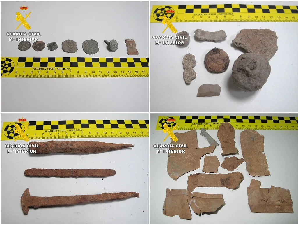 Sorprenden a dos piteros con piezas expoliadas de gran antigüedad