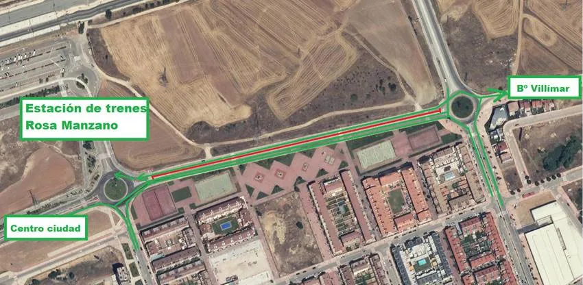 Corte del carril izquierdo (dirección centro) en la avenida Príncipes de Asturias durante toda la mañana de este martes