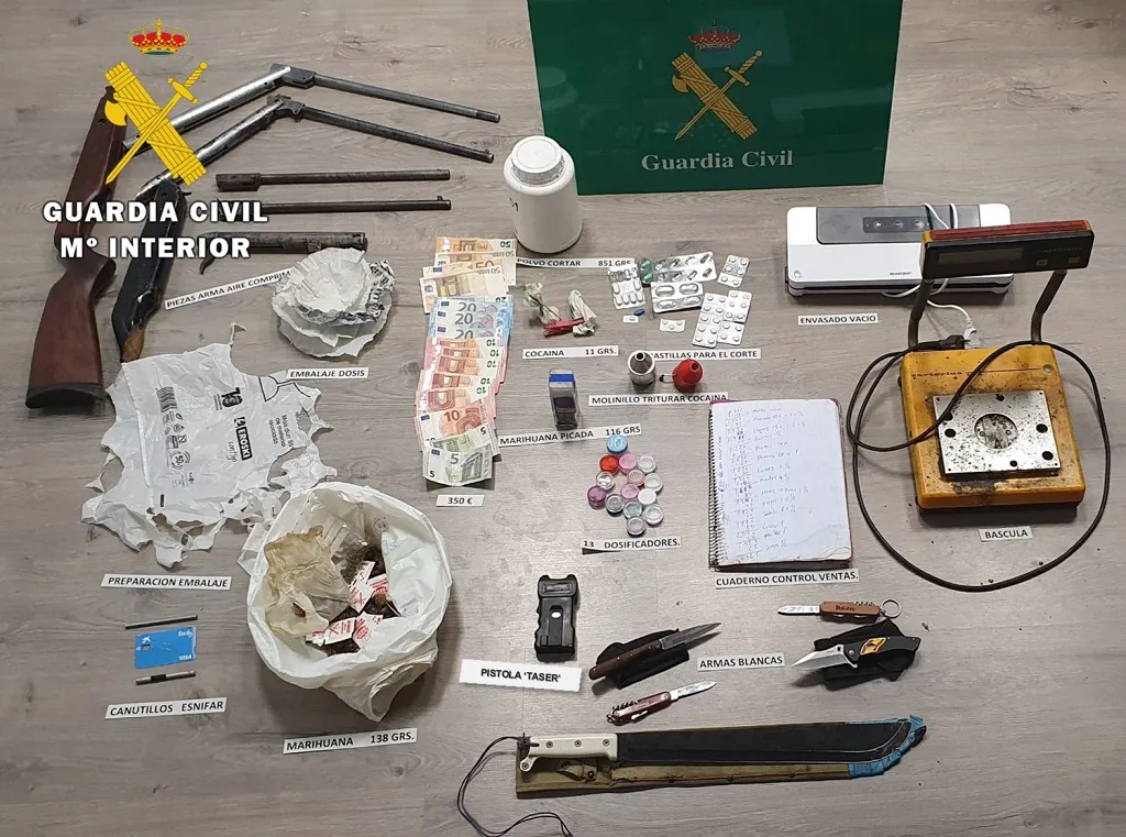 La Guardia Civil detiene a una persona por tráfico de drogas