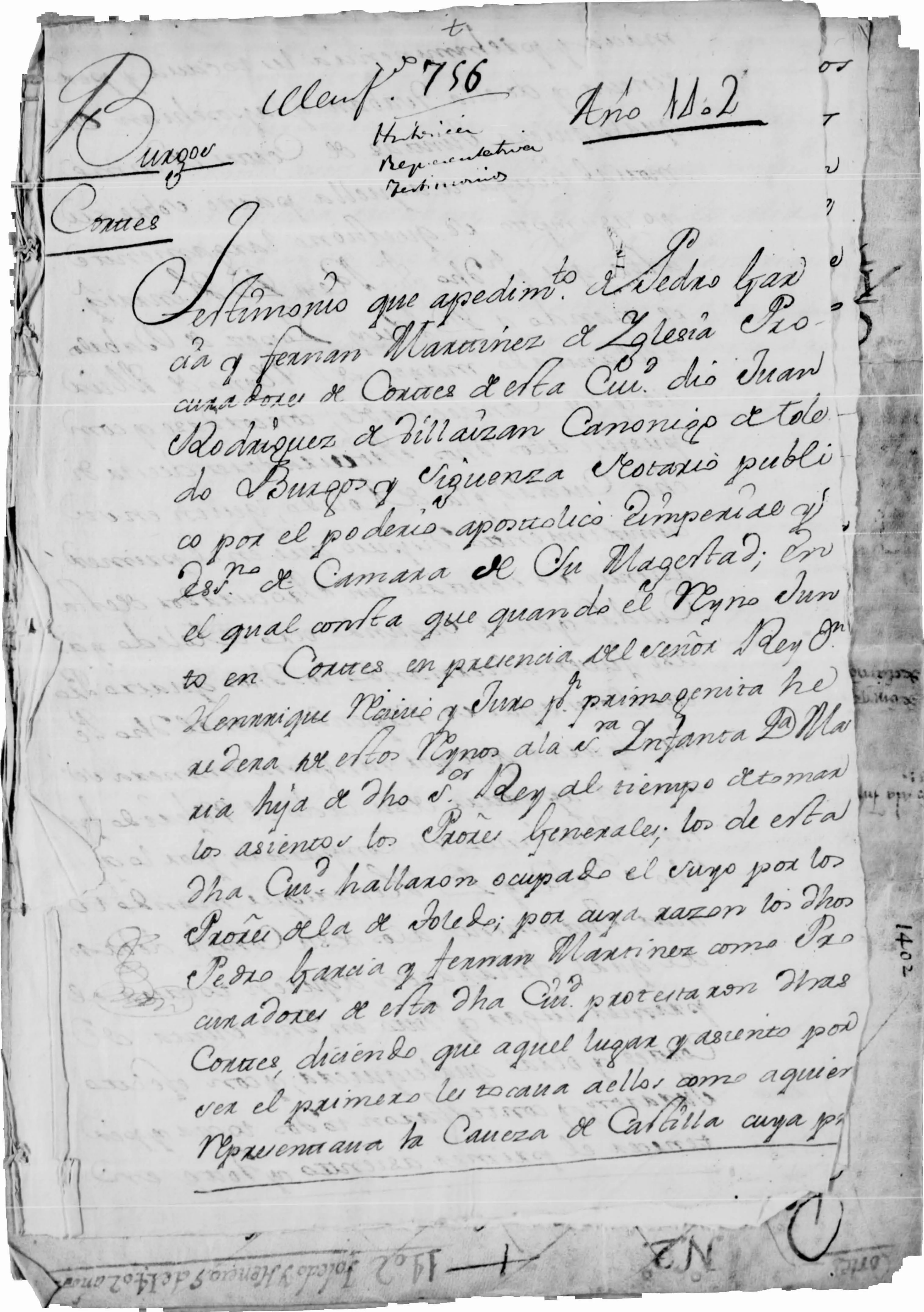 Historia Burgos: Procuradores de Burgos en las Cortes de Toledo