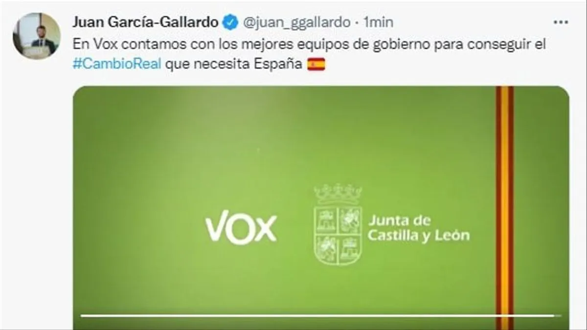 García-Gallardo utiliza el logo de la Junta en un vídeo para hacer campaña política y lo borra por posible malversación