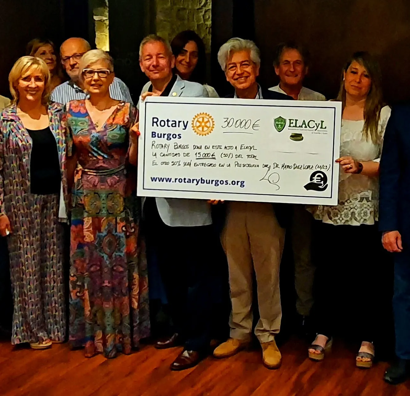 Rotary Club de Burgos renueva con 30.000 euros el compromiso con ELACyL