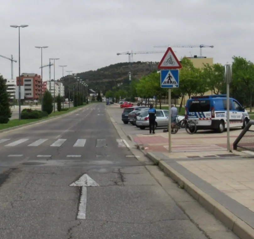 Burgos suma otro accidente entre un turismo y una bicleta, en un paso de cebra habilitado para VMP