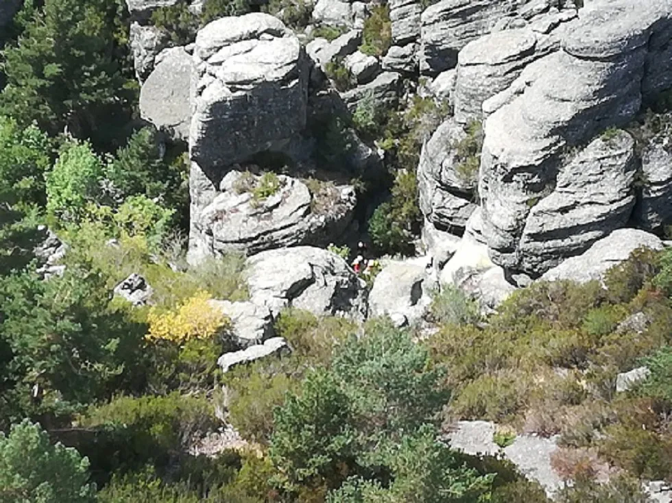 Rescatan a un montañero herido en el paraje de Las Calderas, en Quintanar de la Sierra