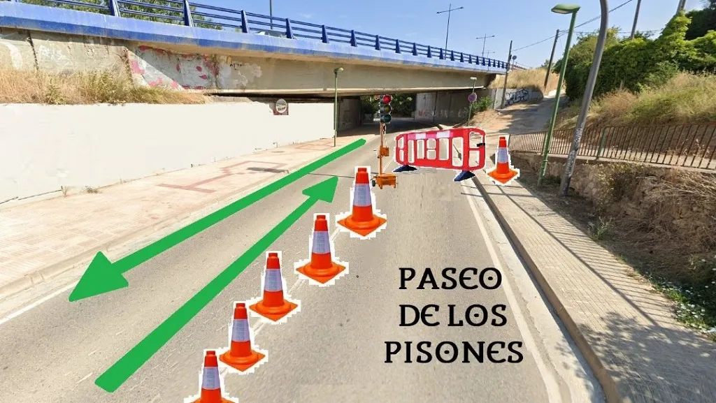 Se corta la carretera en el Paseo de los Pisones a partir de este lunes