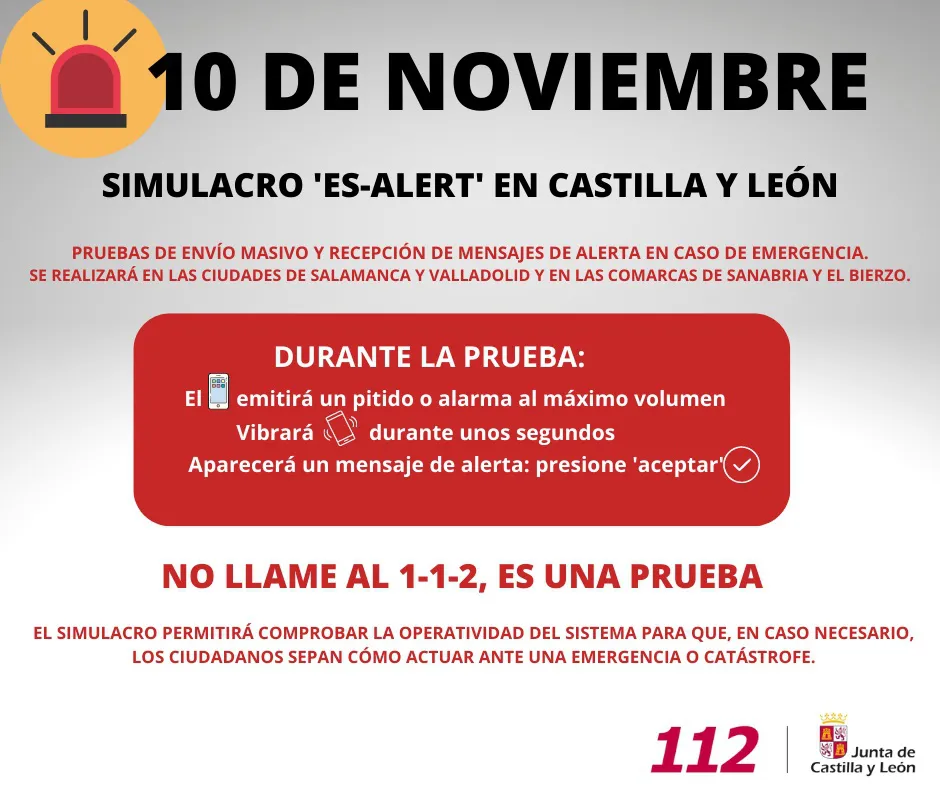 La Junta probará el sistema 112 Inverso, que permite enviar mensajes a la población en caso de grandes emergencias