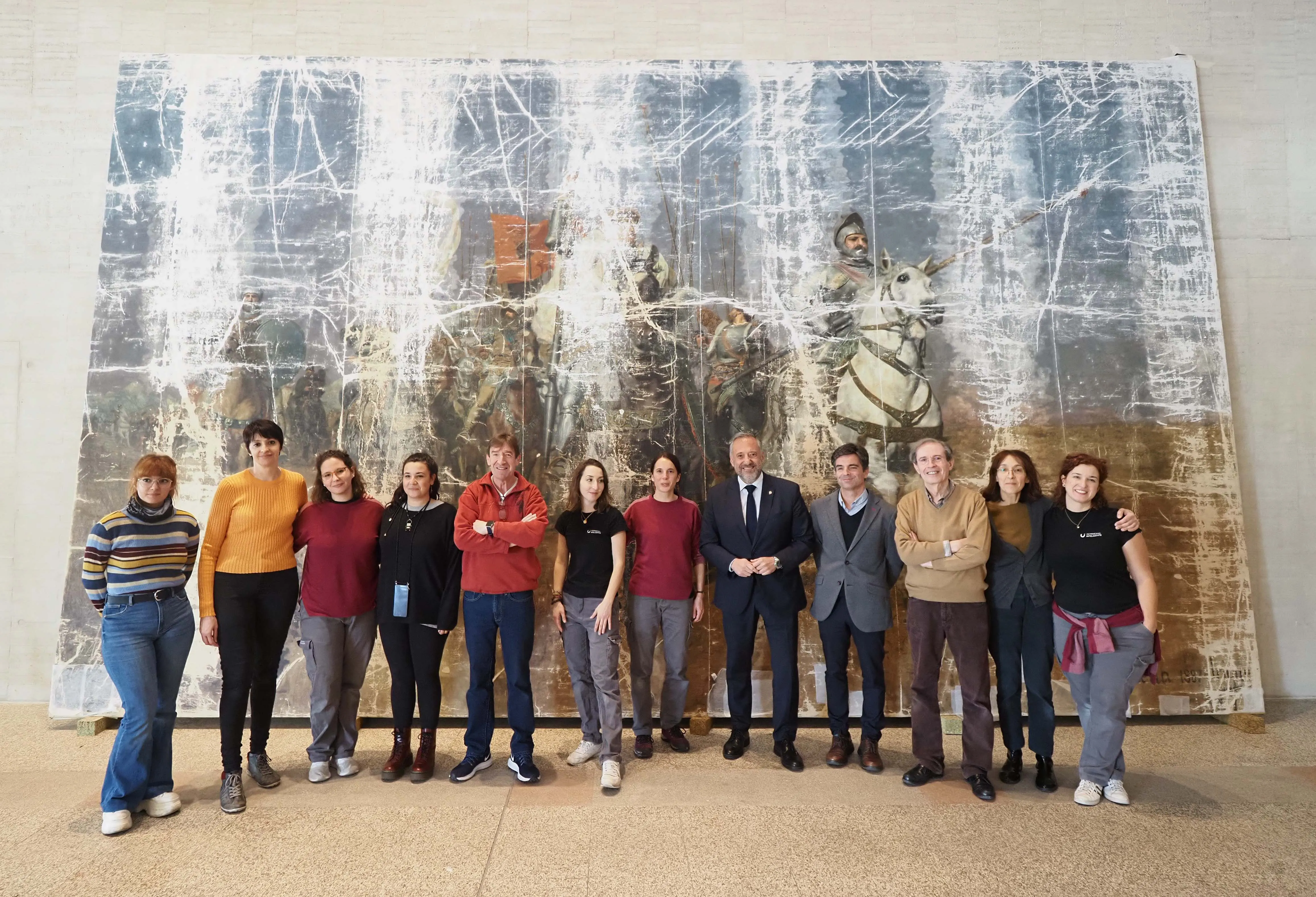 Nueva fase en la restauración del cuadro Los comuneros de Castilla, de Juan Planella