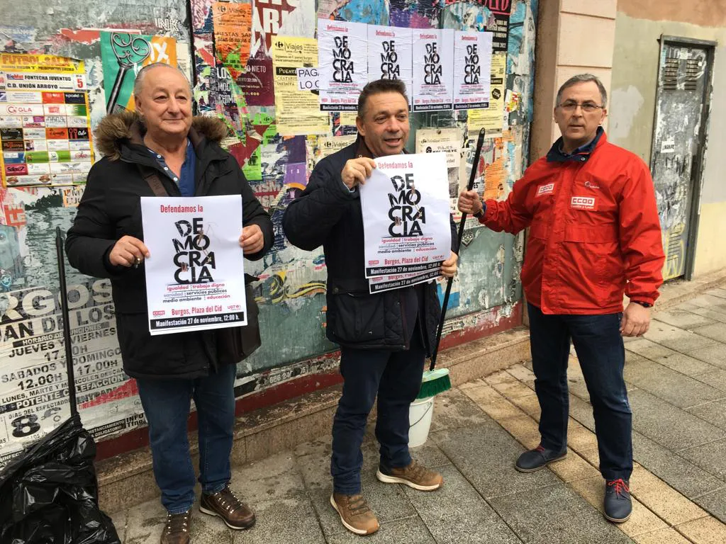 Los grandes sindicatos de Burgos saldrán a la calle el 27 de noviembre para defender los valores que pisotea la extrema derecha en Castilla y León