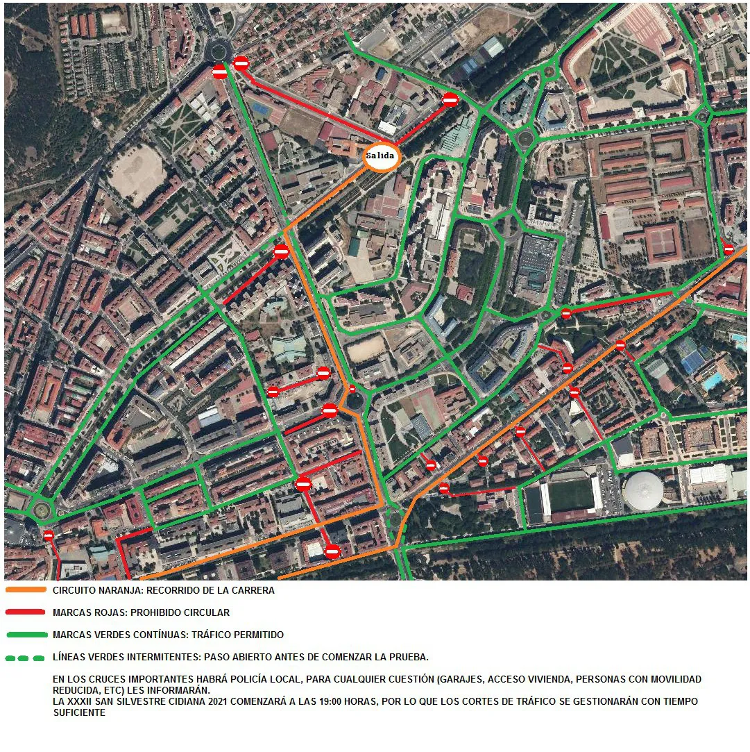 Cortes de tráfico el 31 de diciembre por la San Silvestre