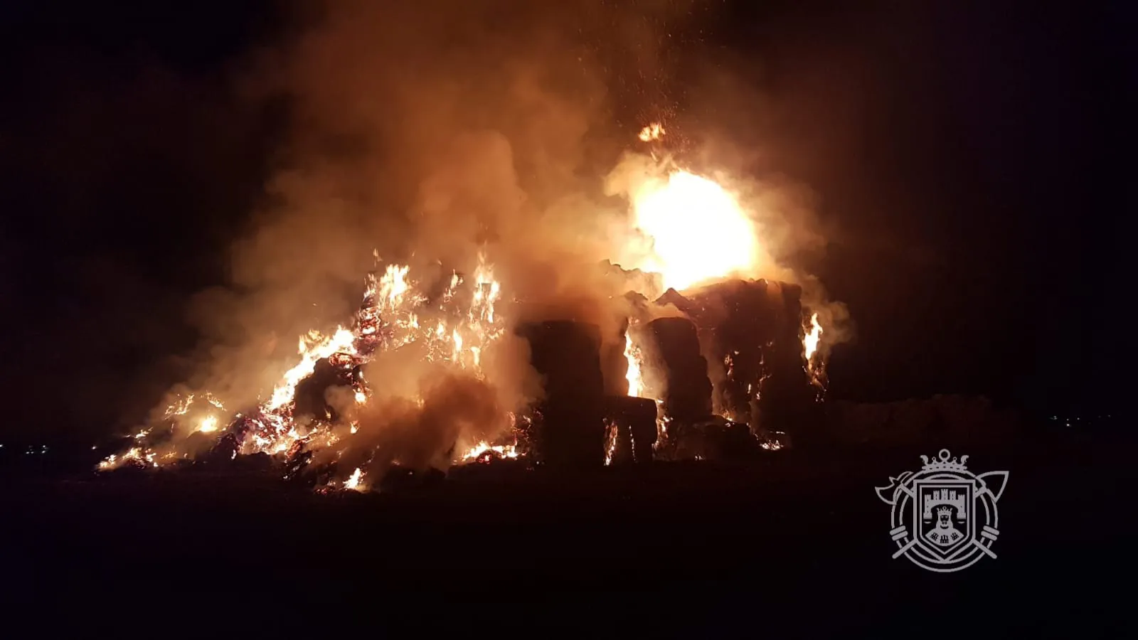 Los bomberos actúan en un incendio en el Monte de la Abadesa