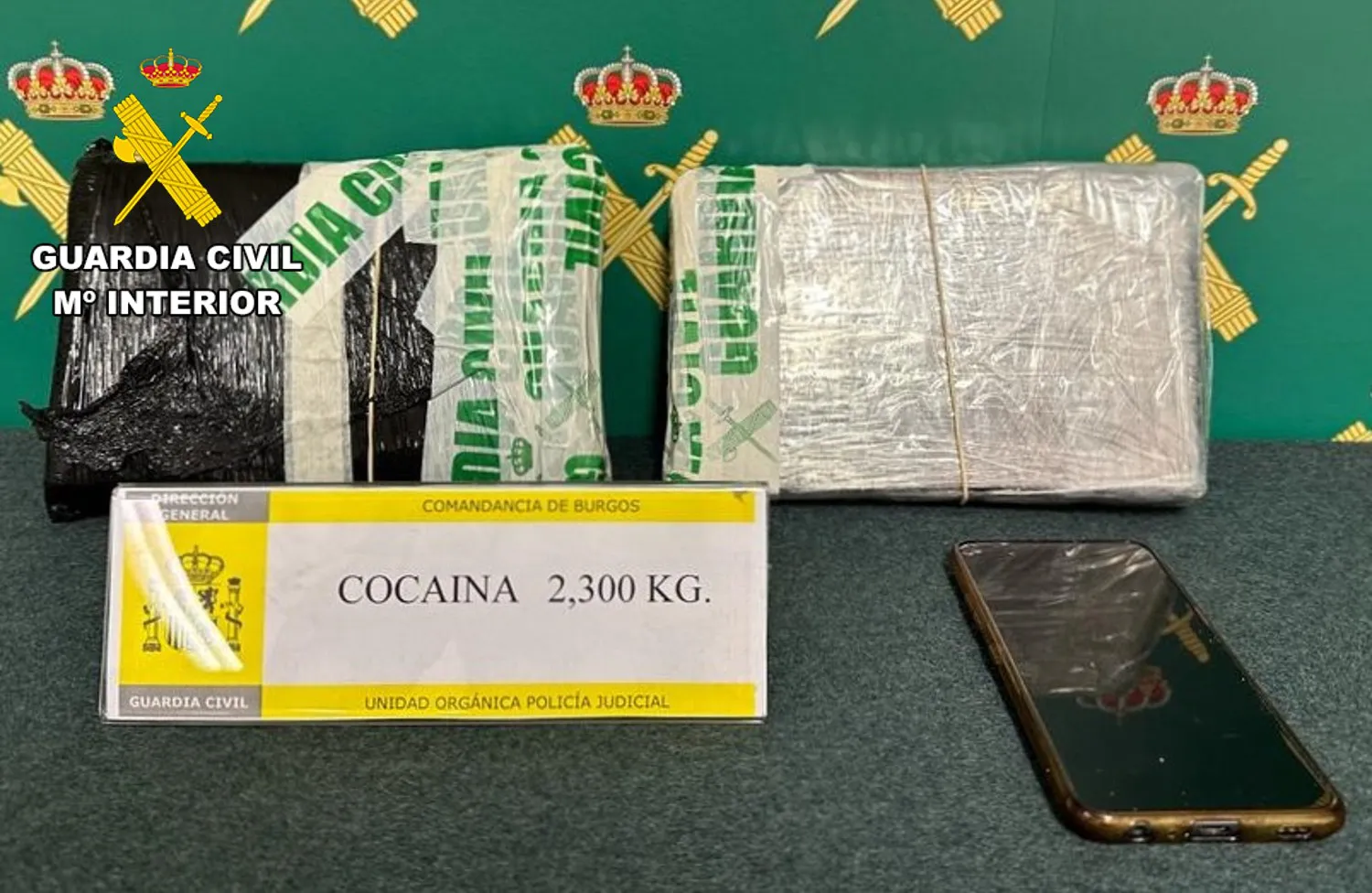 Aprehendidos 2.300 gramos de cocaína localizados en un turismo