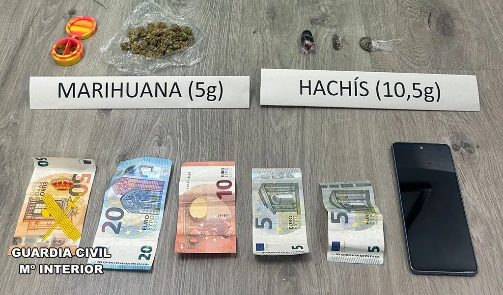 La Guardia Civil detiene in fraganti a una persona por tráfico de drogas al ‘menudeo’