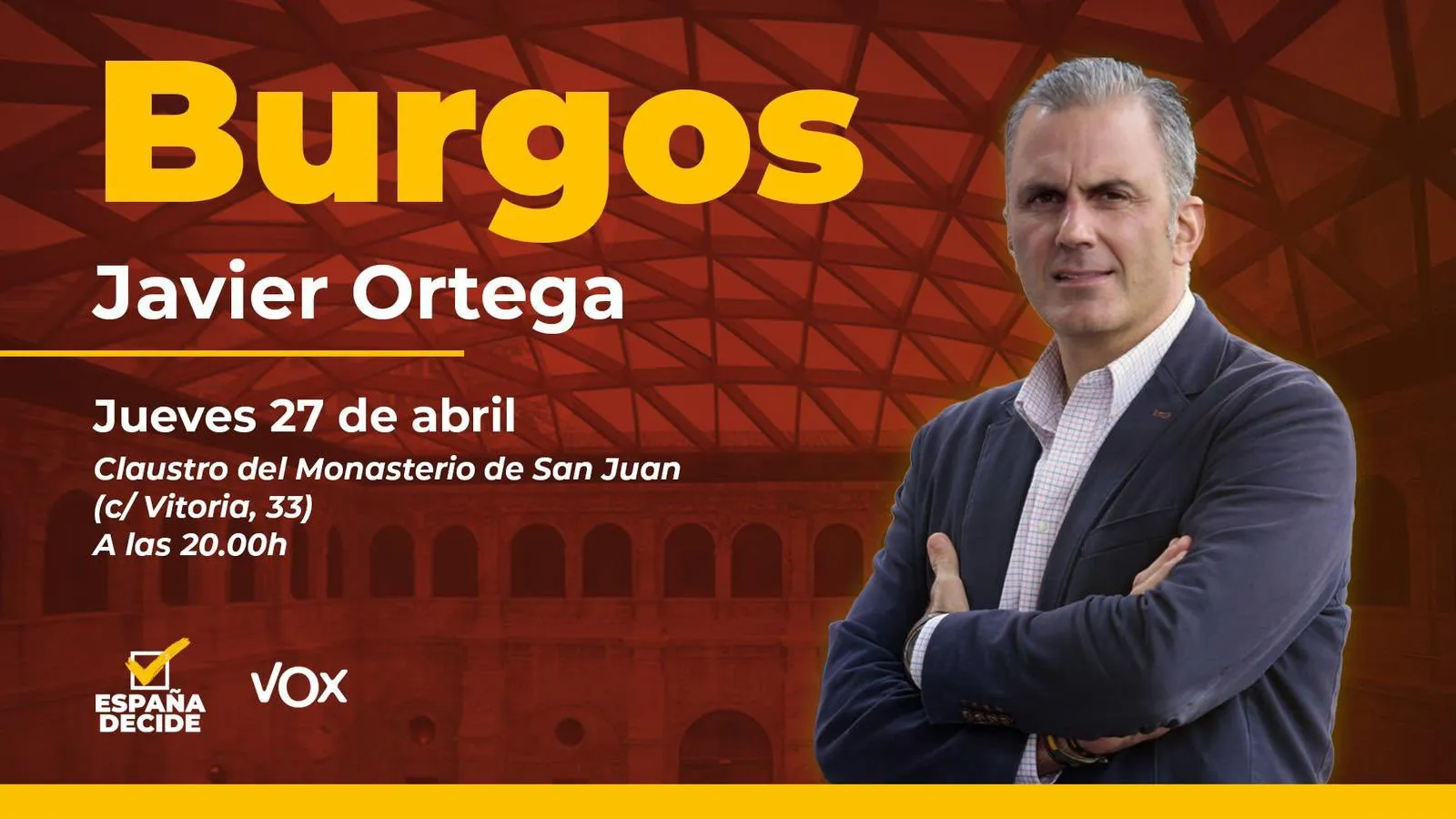 Ortega Smith estará en Burgos este jueves