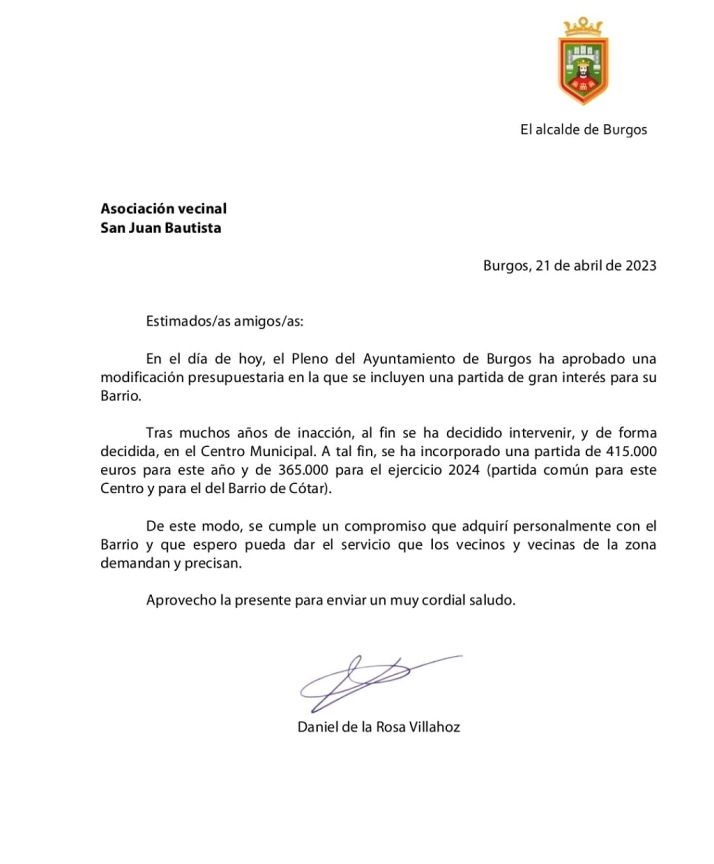 El PP denuncia que el alcalde de Burgos utiliza recursos públicos para promocionarse de cara a la campaña electoral de mayo