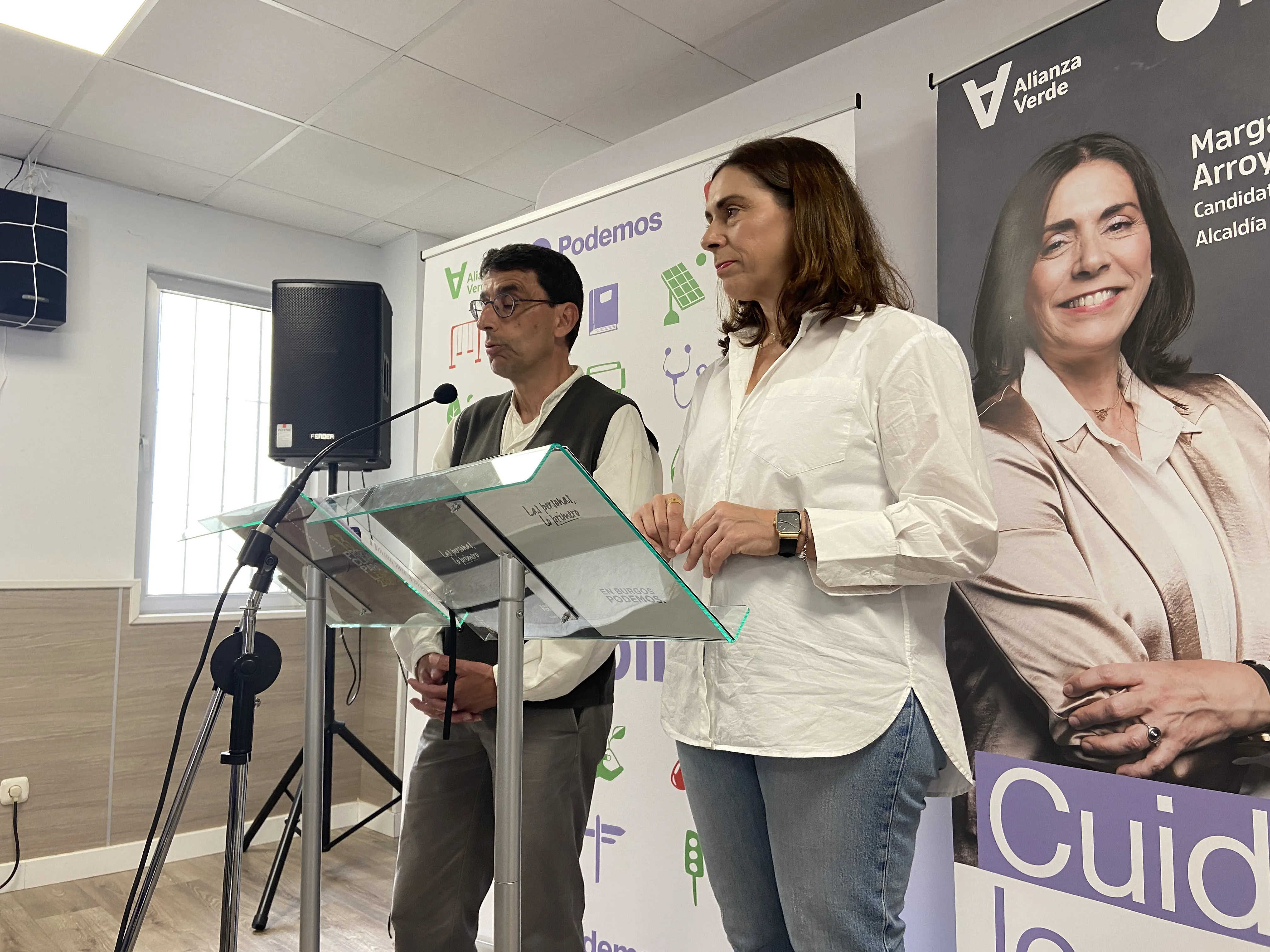 Cuidemos lo público, el eslogan de campaña de la coalición Podemos-IU-Alianza Verde