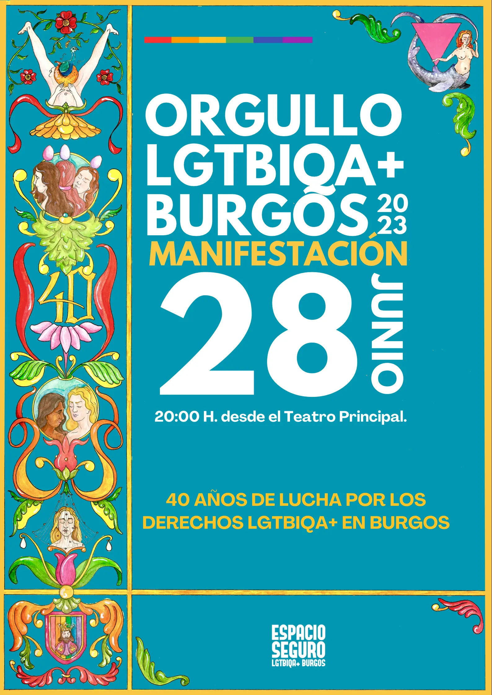 El colectivo LGTBI+ de Burgos sale a la calle a exigir que no se dé ni un paso atrás en derechos humanos