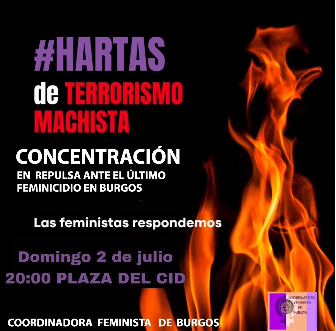 La Coordinadora Feminista de Burgos convoca hoy una concentración en la plaza del Cid