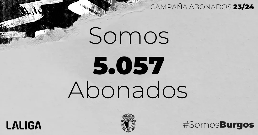 Fútbol Burgos: El Burgos CF alcanza la cifra de los 5.000 abonados #SomosBurgos
