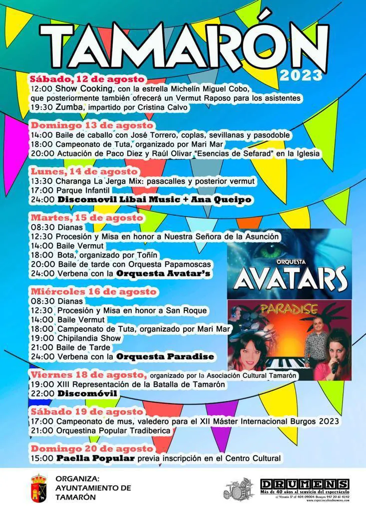 Llegan las fiestas Tamarón 2023