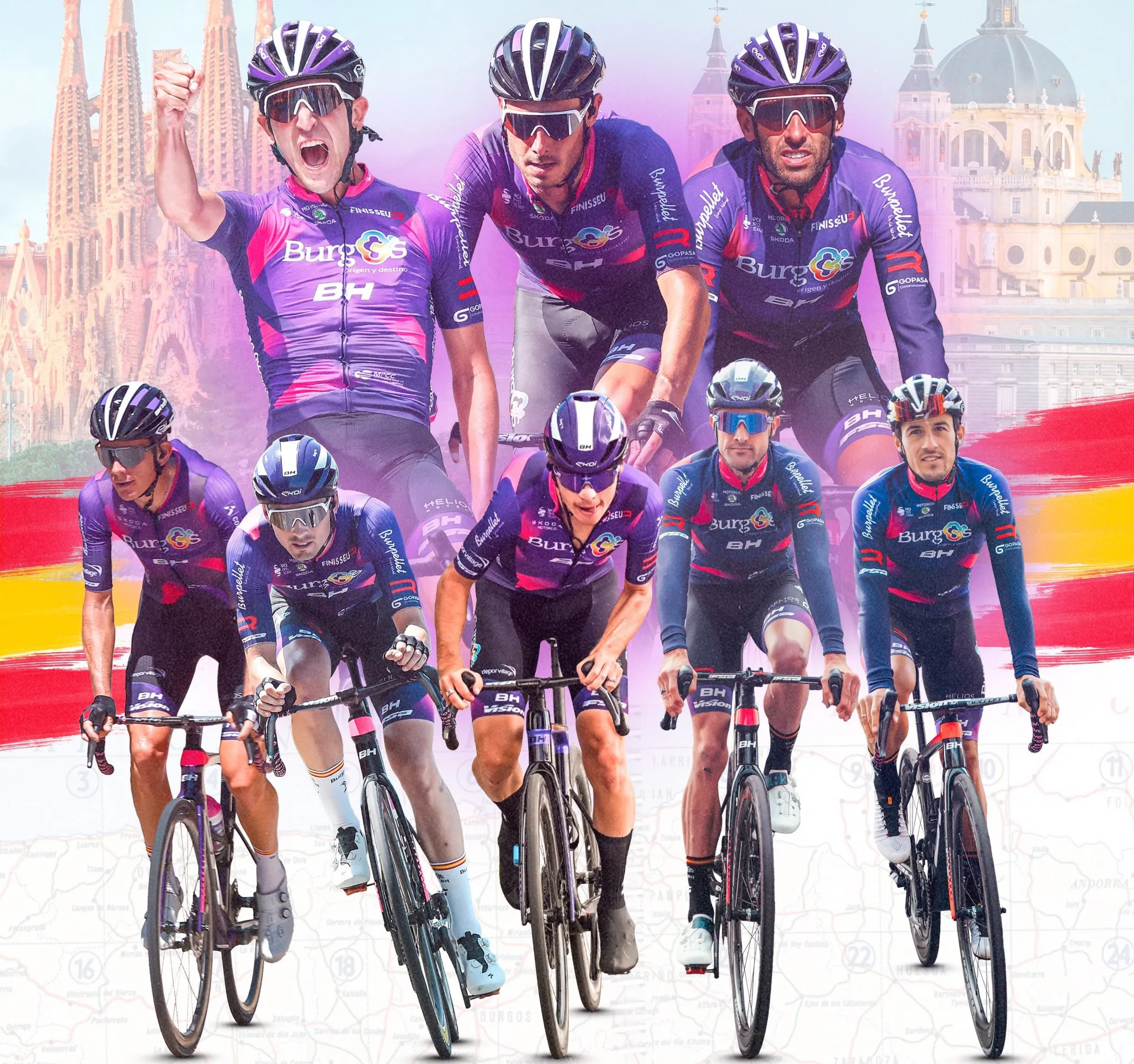 El Burgos BH presenta a sus corredores para La Vuelta España 2023