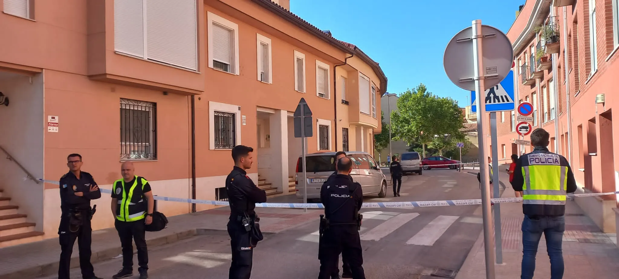 La Policía Nacional de Aranda de Duero establece un dispositivo de seguridad tras el hallazgo de una granada