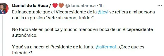 García-Gallardo arremete contra De la Rosa y este no se calla: No todo vale en política