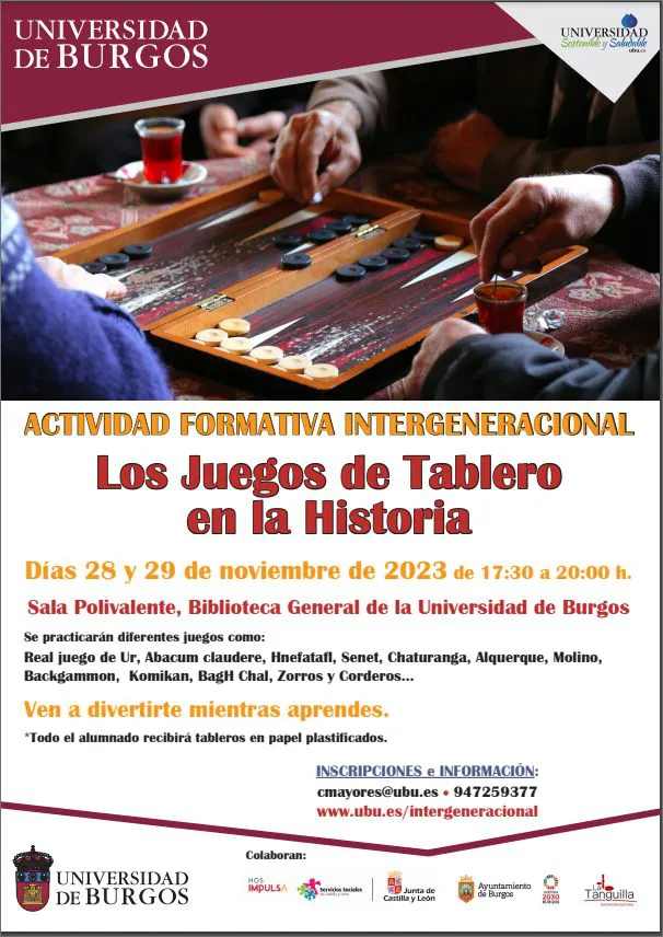 Educación Burgos: Jornadas Formativas Intergeneracionales Los Juegos de Tablero en la Historia
